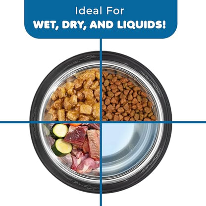 SunGrow No Spill Feeding Bowl for Dogs and Cats, 64 Oz Jumbo Stainless Steel Vessel with Anti-Skid Non-Slip Rubber Base, Rust Resistant