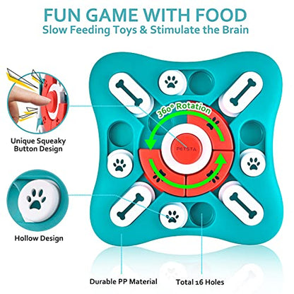 PETSTA Dog Puzzle Toys, Treat Dispensing Dog Enrichment Toys for IQ Training and Brain Stimulation, Interactive Mentally Stimulating Toys as Gifts for Puppies, Cats, Dogs - color: Green