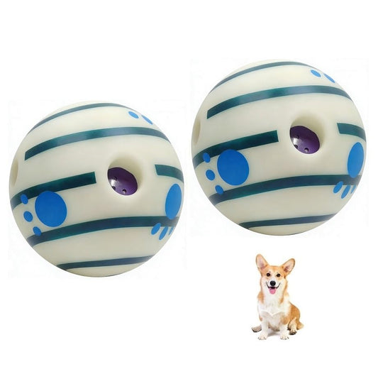 Wobble Giggle Ball for Dogs Durable Interactive Dog Toys for Small Medium Large Dogs (White (Glow in the Dark), S/3.15 inch) - color: White (Glow in the dark), size: S/3.15 inch