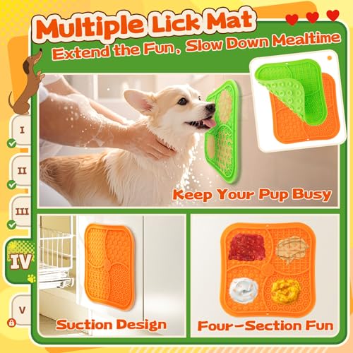 Forfon 10 Pack Complete Dog Puzzle Toys Set-Dog Lick Mat & Feeding Bowl with Suction Cups for Small & Medium Breeds,Enrichment Toys for IQ Training & Mentally Stimulating - color: Well-Rounded Dog Puzzle Toys