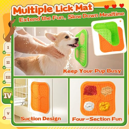 Forfon 10 Pack Complete Dog Puzzle Toys Set-Dog Lick Mat & Feeding Bowl with Suction Cups for Small & Medium Breeds,Enrichment Toys for IQ Training & Mentally Stimulating - color: Well-Rounded Dog Puzzle Toys