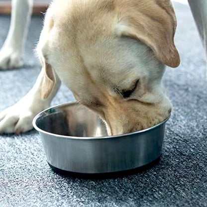 WEDAWN Deep Stainless Steel Non-Skid Dog and Food Bowls, Each Holds Up to 4 Cups, Set of 2 Packs(6.9 x 2.2 Inches) - color: Black, size: 4 Cup for Small Pet