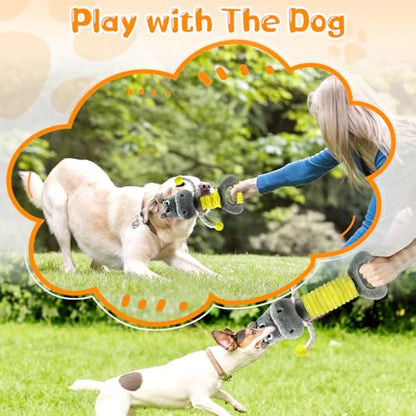 Fuufome Large Squeaky Plush Dog Toys for Small, Medium, and Large Dogs Daily Companionship, Training, Tug of War Puppy Toys to Keep Them Busy - color: Yellow