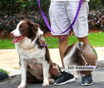 AMAGOOD Dog/Puppy Obedience Recall Training Agility Lead-15 ft 20 ft 30 ft 50 ft Long Leash-for Dog Training,Tie Out,Play,Safety,Camping (30Feet x 1Inch, Purple) - color: Purple, size: 1" x 30ft