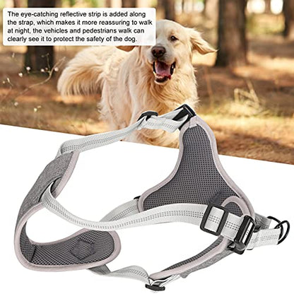 Adjustable No Pull Dog Harness, Reflective Vest Harness for Medium Large Dogs, Padded Chest and Back Support with Quick Lock Buckle, Outdoor Walking Harness for Night (S) - size: S