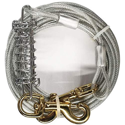 Four Paws Heavy Weight Tie Out Cable Silver 30 Feet - size: 30 Feet