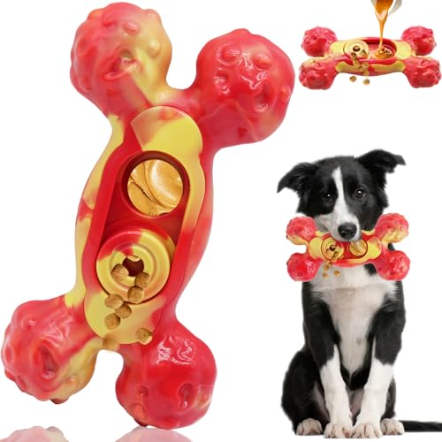 Magicorange Dog Chew Toys for Aggressive Chewers, 1 Pack Indestructible Toy for Medium/Large Breed, Nylon Dog Toys to Keep Them Busy,Bacon Flavor (Orange) - color: Orange