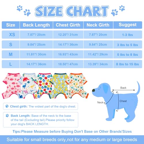 Dog Pajamas for Small Dogs, Soft Thin Pjs Jammies Cat Doggie, Summer Pet Cute Puppy Clothes Outfits Dogs Boy Girl(Blue UFO,XS) - color: Blue UFO, size: X-Small (Chest 11.8 in)