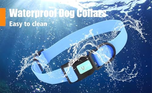 Waterproof Dog Collars,Easy Clean Collar,Adjustable Dog Collars for Small,Medium, Large Dogs (Sky Blue, S) - color: Sky Blue, size: S