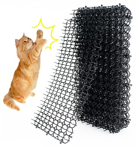 16 x 8 Inch Cat Scat Mat with Spikes, Scat Mat for Cats Cat Deterrent Mat Digging Stopper Repellent Spike Mat 12 Pack - size: 12 Pack