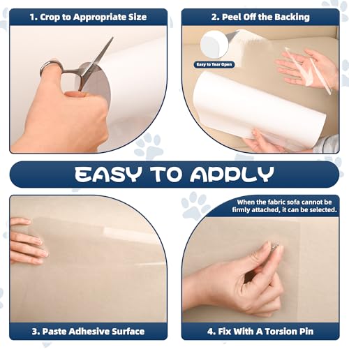 16PCS Large Anti Cat Scratch Furniture Protector for Sofa, Doors, Couch Corner Protectors from Cats Claws Scratching, Heavy Duty Anti-Claw Shield for Fabric Sofas