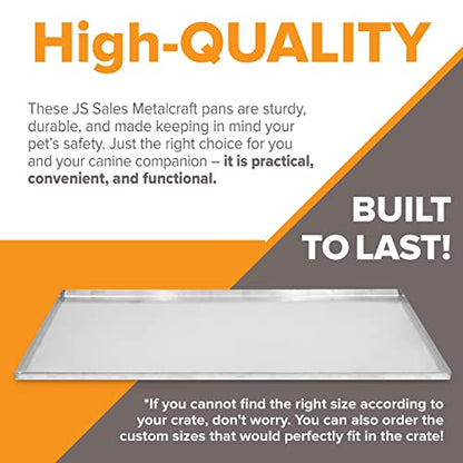Pinnacle Systems 23.5" x 17.5" Metal Replacement Dog Crate Pan Chew Proof Crack Proof Pet Kennel Tray Central Dog Training Crate Pan Pet Supplies, Galvanized, 1" H - color: Galvanized, size: 23.5"L x 16.5"W x 1.5"H