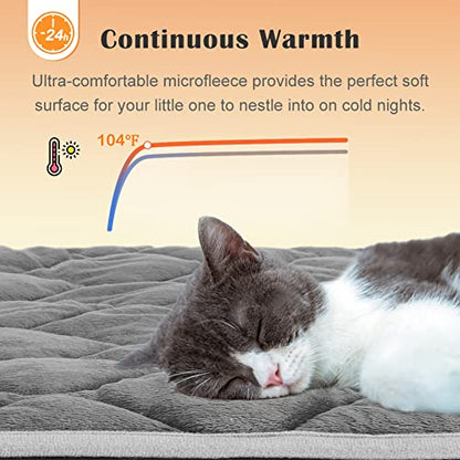 Self-Warming Cat Bed and Dog Crate Pad - Thermal Pet Heating Mat - color: Coffee, size: 34.6"L x 22.8"W x 0.5"Th