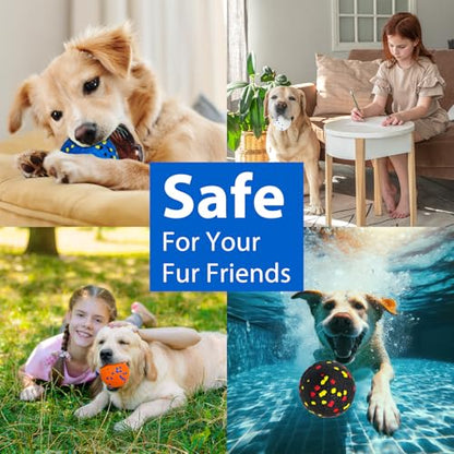 Beieverluck 12 Pack Dog Tennis Balls for Aggressive Chewers, Indestructible Dogs Toy Balls for Large Medium Small Dog Fetch Game, Water Play & Teeth Cleaning