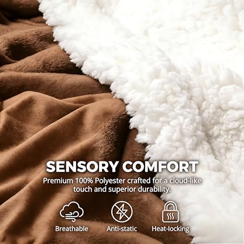 Dog Blankets for Small Dogs, Soft Puppy Blanket, Pet Blankets for Cats, Lightweight & Washable, Perfect for Dog Beds, Car Seats, Creat, 30x40 inches - color: Brown