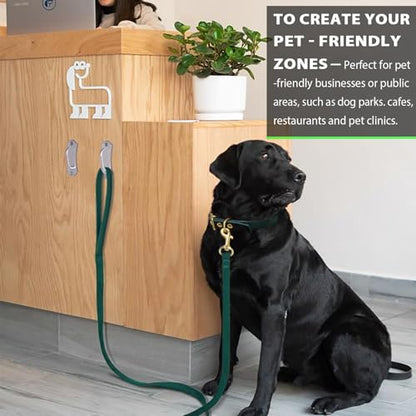 Stainless Steel Dog Tie-Out Hook,Heavy Duty Wall Mounted Leash&Chain Anchor,Rust-Proof for Yard&Patio,Secure Dog Parking System for All Size Dogs - size: Large