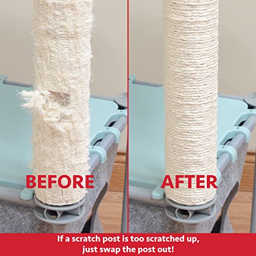 Kitty City Cat Furniture Accessories Cat Scratching Post Replacement and Only Compatible with Kitty City Playsets - color: E) 3-Pack Scratching Posts