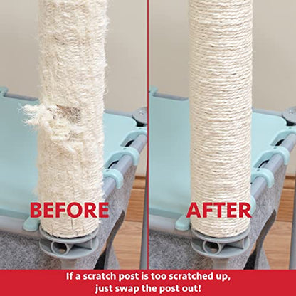 Kitty City Cat Furniture Accessories Cat Scratching Post Replacement and Only Compatible with Kitty City Playsets - color: E) 3-Pack Scratching Posts