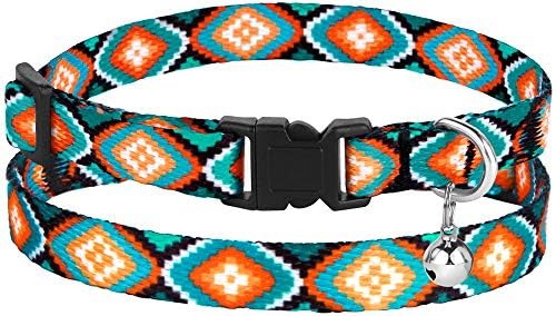 CollarDirect Cat Collar Breakaway with Removable Bell Set of 2 PCS - color: Aztec & Ethnic
