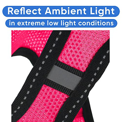 Pawtitas Dog Vest Harness Made with Breathable Air Mesh | All Weather Vest Harness for Extra Small Puppies and Large Cats with Quick-Release Buckle - Extra Small Pink Mesh Dog Harness - color: Pink, size: X-Small (Pack of 1)