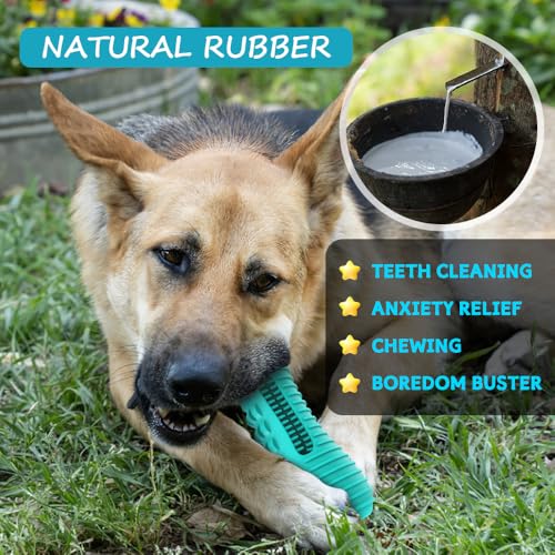 Cutiful Dog Toys for Aggressive Chewers Large Medium Breed, Indestructible Dog Chew Toys, Squeaky Interactive Tough Extremely Durable, Dogs Toothbrush Toys to Keep Them Busy - color: blue