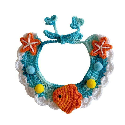 Spring Cat Collar Cute Breakaway Safe Adjustable Cat Collars for Cats Small Dogs Soft Knitted Neck Decor Kitten Collar Girl Cat Supplies for Indoor Cats Pet Collar Accessories Little Fish - color: Little Goldfish