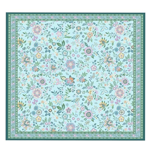 Washable Pee Pads for Dogs 72"x 72", Super Absorbent Boho Reusable Puppy Pads with Colorful Flowers Patterns for Potty Training, Floor, Couch, Bed, and Crate - color: Green, size: 72*72 Inch(Pack of 1)