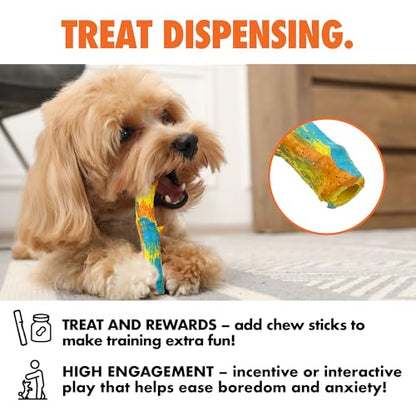 Max Fusion with Nike Grind, Dog Sticks, Arlee Twiggy Dog Toy, Chew Toy for Play, Fetch, Tug, L - color: Tie Dye Purple/Blue Twiggy, size: Large