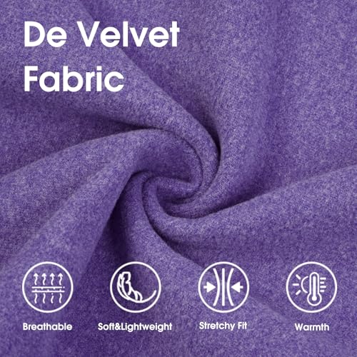 IECOii Dog Fleece Vest Sweater - Stretch Warm Pullover with Turtleneck,Purple,Large, Easy On/Off Winter Dog Sweater for Medium Large Dogs Girl Boy, Winter Fall Jumpsuit with High Neck - color: Purple, size: Large