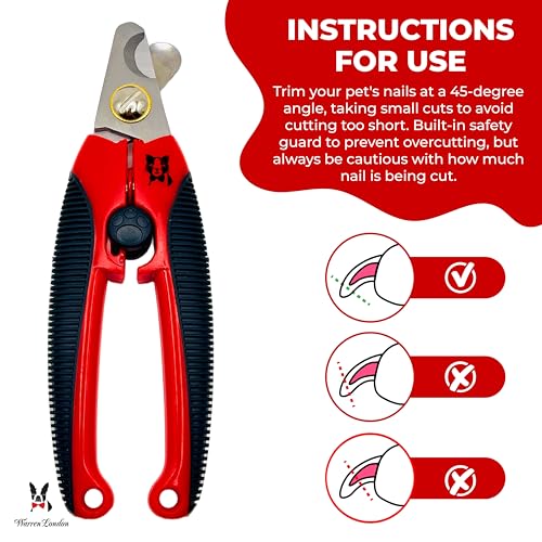 Warren London Cat Nail Clipper | Kittens Small Dogs | Stainless Steel Blade | Nail Safety Guard | Precision Grooming Tool - style: Small Nail Clippers - Cats and Small Dogs