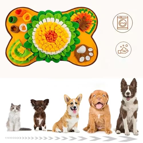 Dog Snuffle Mat, Interactive Foraging Toy for Small to Medium Dogs, Slow Feeding Puzzle Mat to Encourage Natural Foraging Instincts - color: Green