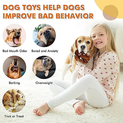 Letsmeet Interactive Plush Dog Squeaky Toys Fun Puppy Toy with Crinkle Paper for Interactive Chew and Play Beat Boredom with This Dog Puzzle Toy for Small Medium Large Dogs - style: Mammoth