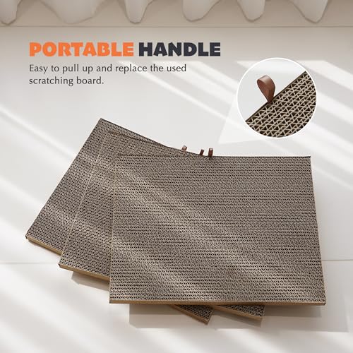 PETKARAY Replacement Scratching Boards for Frame Cat House, Cardboard Scratch Pad for Indoor Cats, Pack of 3