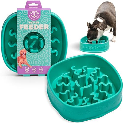 Yomp BetterFeeder Puzzle Slow Feeder Dog Bowl – Interactive, Weighted Silicone Dog Bowl, BPA & Phthalate Free, Spill-Proof, Non-Slip, Pet-Safe, Non-Toxic, Textured, Dishwasher Safe