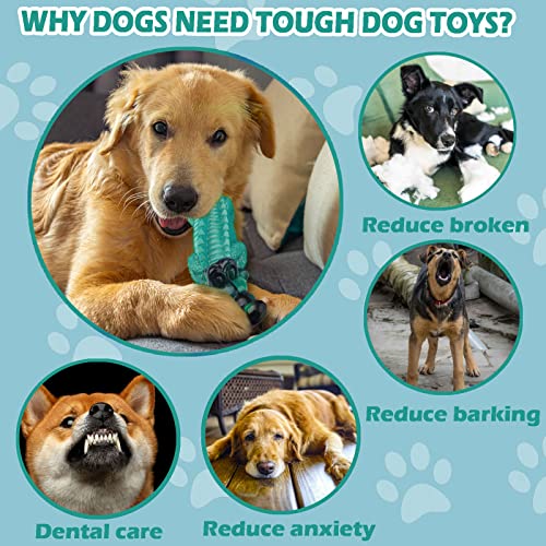 Dog Toys for Aggresive Chewers：Tough Dog Toys for Large Dogs - Indestructible Dog Toy- Heavy Duty Dog Toys for Small/Medium/Large Dogs Breed to Keep Them Busy