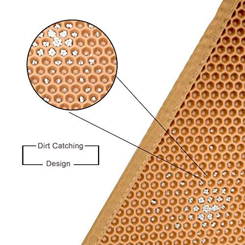 Pieviev Cat Litter Mat Litter Tray Mat of Large Size, Waterproof Material BPA Free, Soft on Paws and Washable - color: Brown, size: L-28''X20''