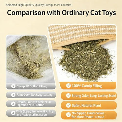 Cats Pillow Toy Containing Catnips Promotes Active Play Easy Easyly Toy - color: 1pcs, size: S