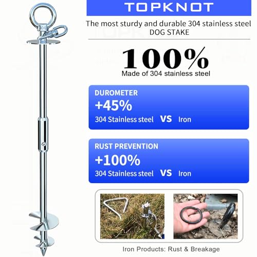 Dog Tie Out Stake for Yard,(up to 300lbs),360° Swivel Dog Run Anchor,Use Any Tie Out Cable or Yard Leash- Outdoor Camping(Anchor Only) - size: dog stake/300lbs/Anchor Only
