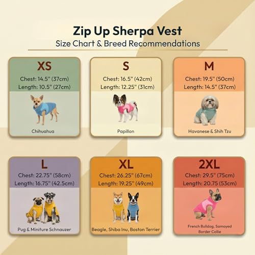Gooby Zip Up Sherpa Vest - Blue, Large - Two Tone Fuzzy Fleece Dog Sweater with Built-in Harness and Extra Security for Small Dog and Medium Dog - color: Blue, size: Large (~22.75")