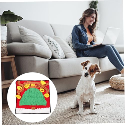 BESPORTBLE Pet Snuffle Mat for Dogs Washable Slow Feeder Multi-Functional Foraging Mat for Sniffing and Training Lint Material for Indoor and Outdoor Use