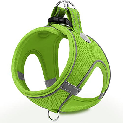 Joytale Small Dog Harness, Breathable Mesh Step-in Vest, Reflective Soft Padded Harnesses for Cats and Puppies Dogs, Green, XXXS - color: Green, size: XXXS--Chest: 10.5-12''