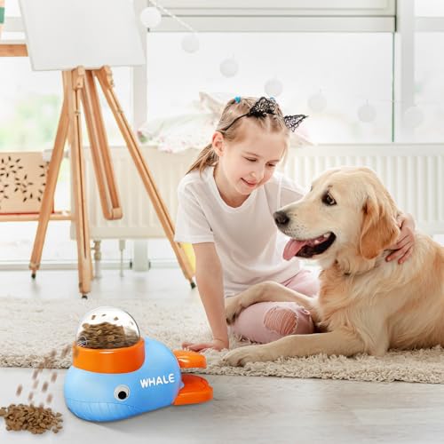 Interactive Dog Puzzle Toy,Dog Treat Dispenser Interactive Toys Food Slow Feeder for Small Dogs and Cats, Blue Enrichment Toy, IQ Training Exercise Small Animal Bowls