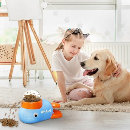 Interactive Dog Puzzle Toy,Dog Treat Dispenser Interactive Toys Food Slow Feeder for Small Dogs and Cats, Blue Enrichment Toy, IQ Training Exercise Small Animal Bowls