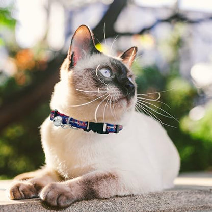 MLB CAT Collar Philadelphia Phillies Satin Cat Collar Baseball Team Collar for Dogs & Cats. A Shiny & Colorful Cat Collar with Ringing Bell Pendant - color: Philadelphia Phillies