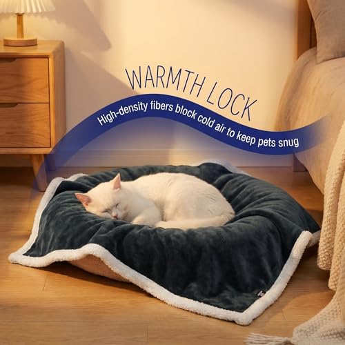 Dog Blankets for Large Dogs, Soft Fluffy Fleece Pet Blankets for Couch, Sofa, Dog Beds, Car Seats, Creat, Washable, 50x60 inches, Black - color: Black