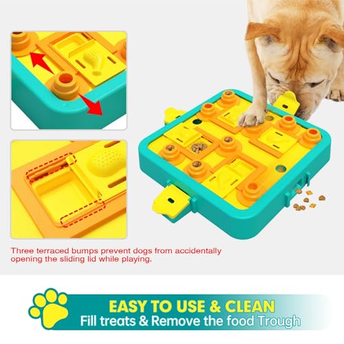 Dog Puzzle Toy Mental Stimulation - Level 3 in 1 Dogs Food Feeder Puzzle, Dog Treat Puzzle Feeder (Advanced-Blue Board) - color: Level 3 in 1-Advanced-Blue Board
