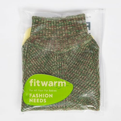 Fitwarm Knitted Turtleneck Dog Sweater, Thermal Dog Winter Clothes for Small Dogs Boy Girl, Holiday Pet Outfit, Heather Green, XS - color: Heather Green, size: X-Small