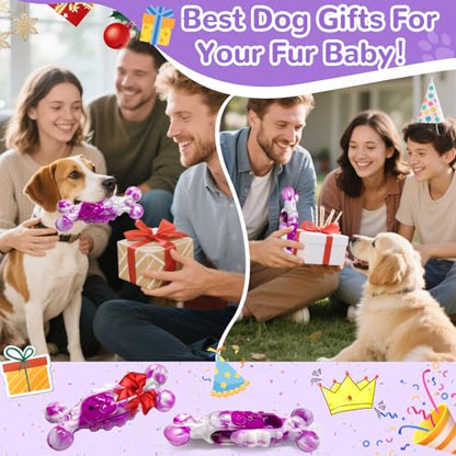 Large Indestructible Dog Toys: Dog Chew Toys for Aggressive Chewers to Keep Them Busy&Reduce Boredom and Anxiety - color: Dark purple