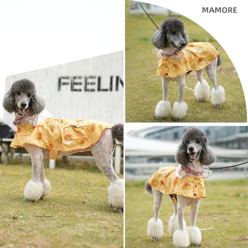 Dog Raincoat,Waterproof Rain Poncho with Hoodie, High Reflective Adjustable Pet Rain Jacket with Leash Hole for Small Medium and Large Dogs (Yellow Duck, X-Small) - color: Yellow Duck, size: X-Small: 4-9lbs