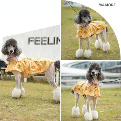 Dog Raincoat,Waterproof Rain Poncho with Hoodie, High Reflective Adjustable Pet Rain Jacket with Leash Hole for Small Medium and Large Dogs (Yellow Duck, X-Small) - color: Yellow Duck, size: X-Small: 4-9lbs